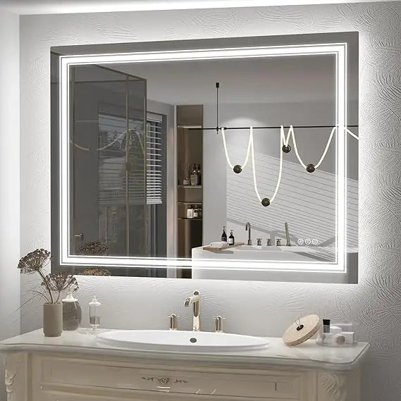 Ljustra LED Bathroom Mirror Dimmable Anti-Fog Shatterproof Backlit
