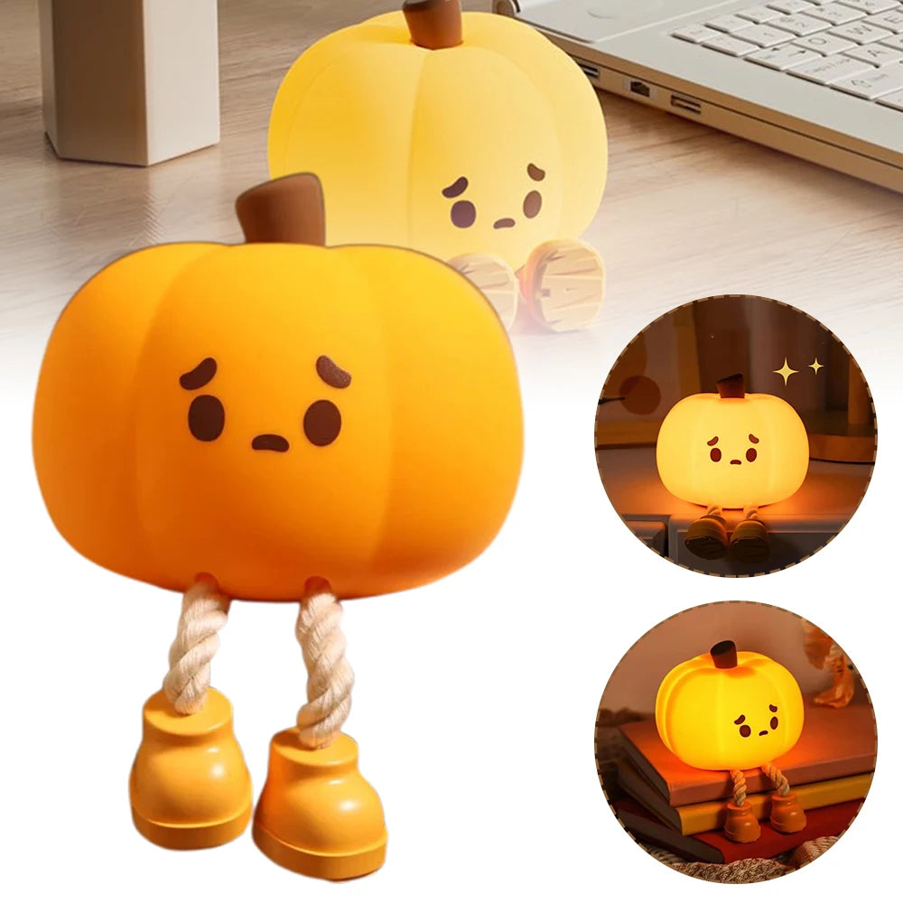 Ljustra Touch Sensor Pumpkin Night Light Rechargeable LED Lamp