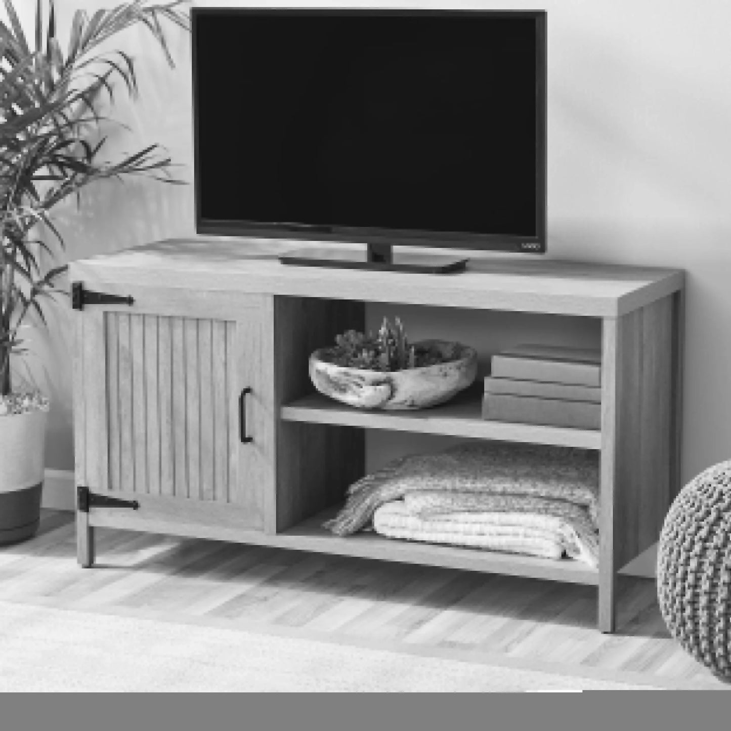 Rustic Farmhouse TV Stand for TVs Up to 50 Inches Freestanding Storage