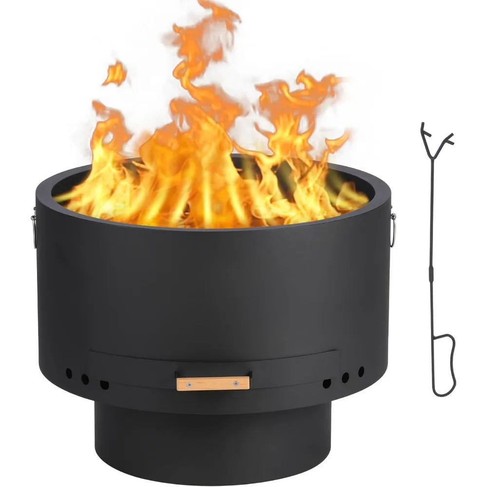 Smokeless Firepit 26 Inch Wood Burning Fire Pit 360 Degree Airflow