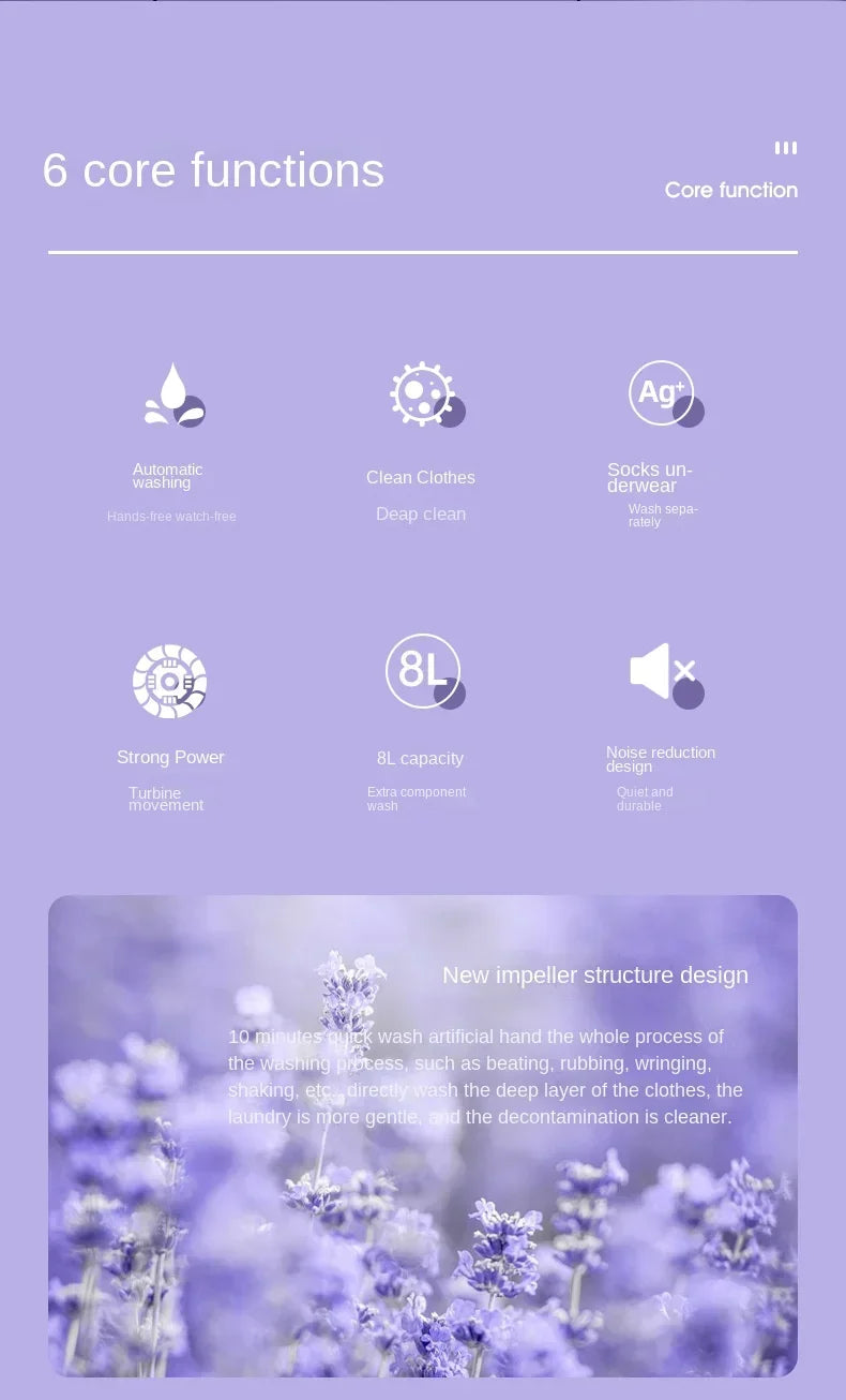 Portable Mini Washing Machine Bucket for Clothes Travel Washer