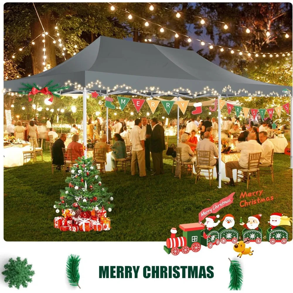 13x26 Heavy Duty Pop Up Tent Canopy with Sidewalls for Events Parties