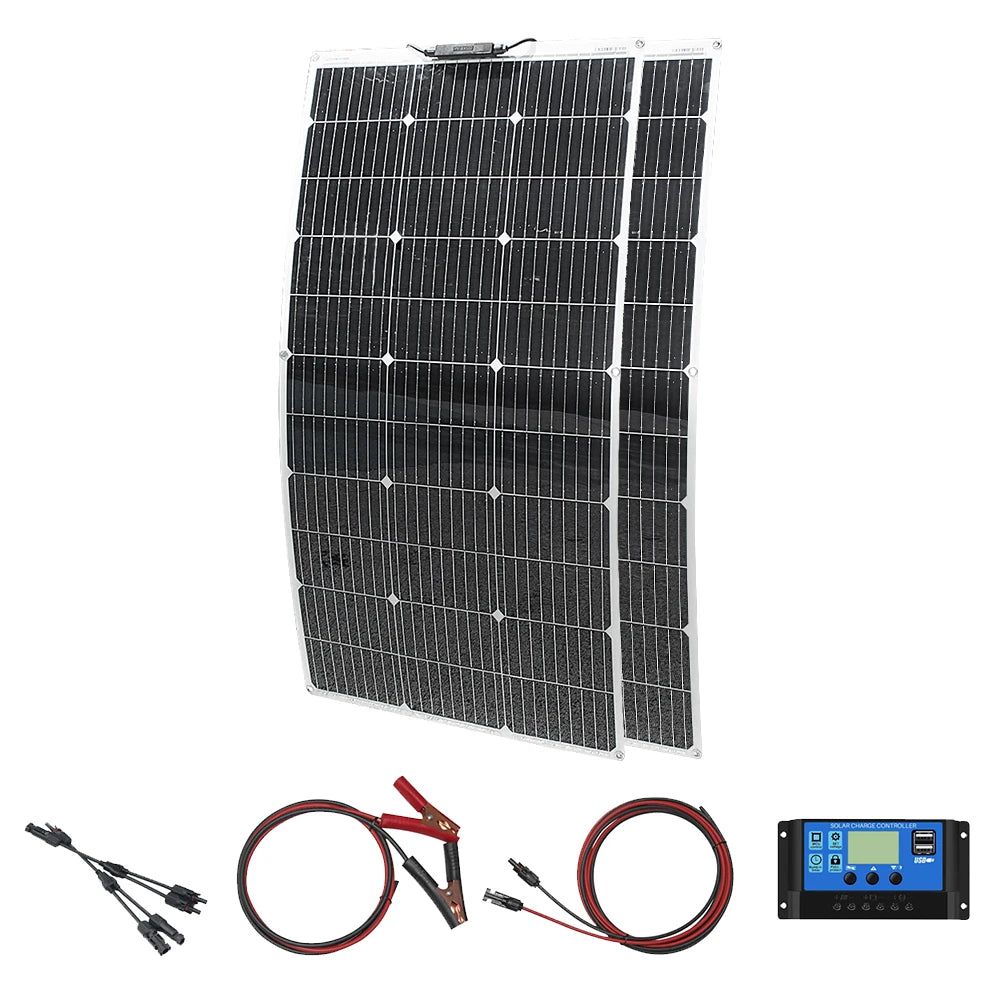 100 Watt Flexible Solar Panel Monocrystalline 12V 24V Battery Charger