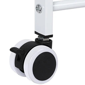 5 Tier Rolling Metal Cart with Drawers Wheels Multi Room Storage