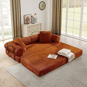 Ljustra Modular Convertible Sofa Bed Plush Corduroy King Size
