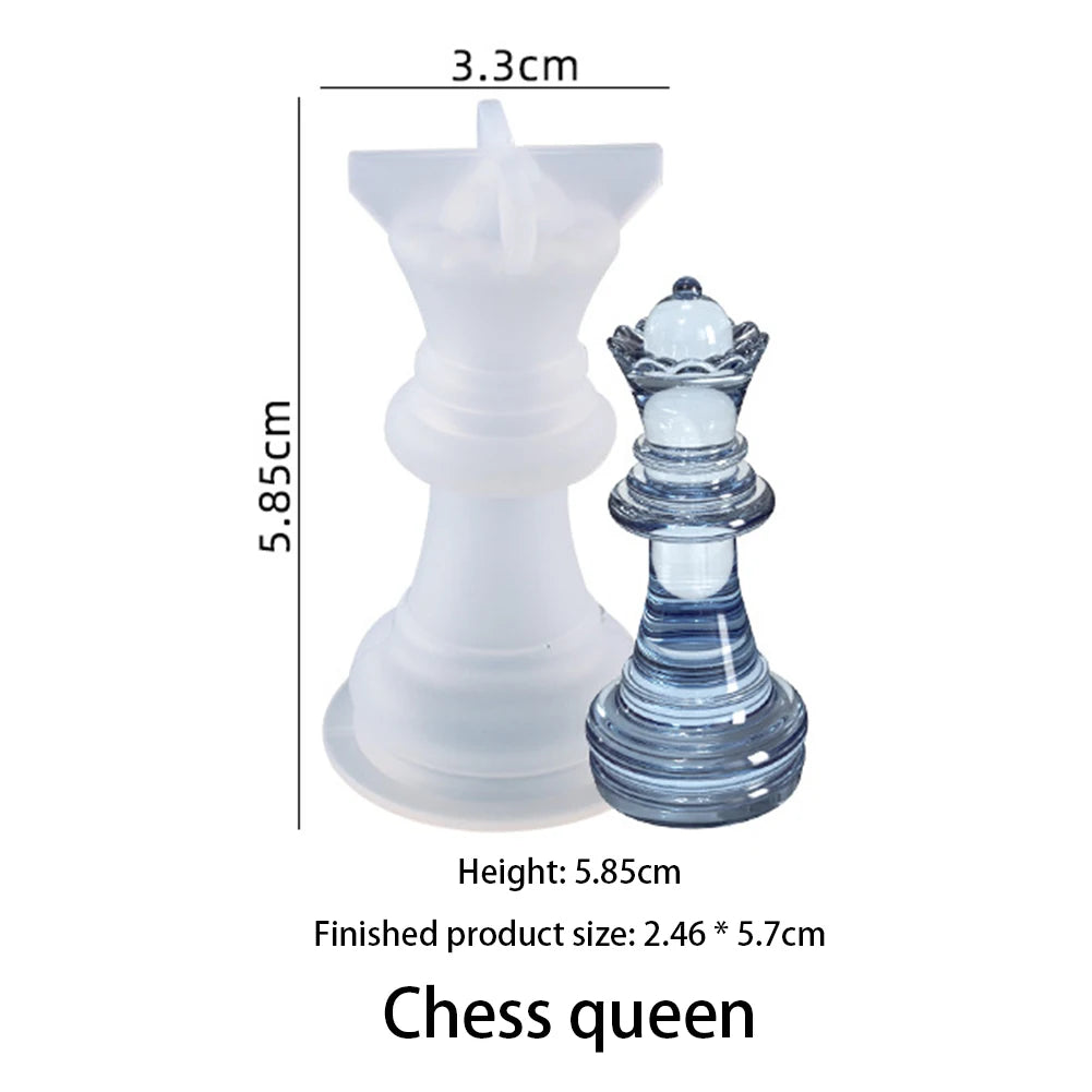 International Chess Epoxy Resin Mold DIY Silicone Chess Pieces Craft Tools