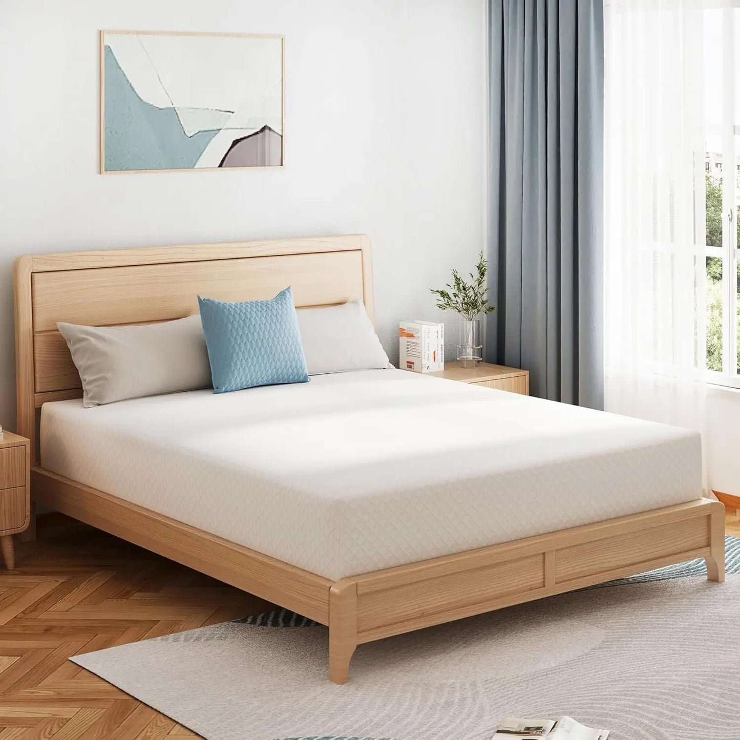 Ljustra 8 Inch Memory Foam Mattress for Cool Sleep and Pressure Relief