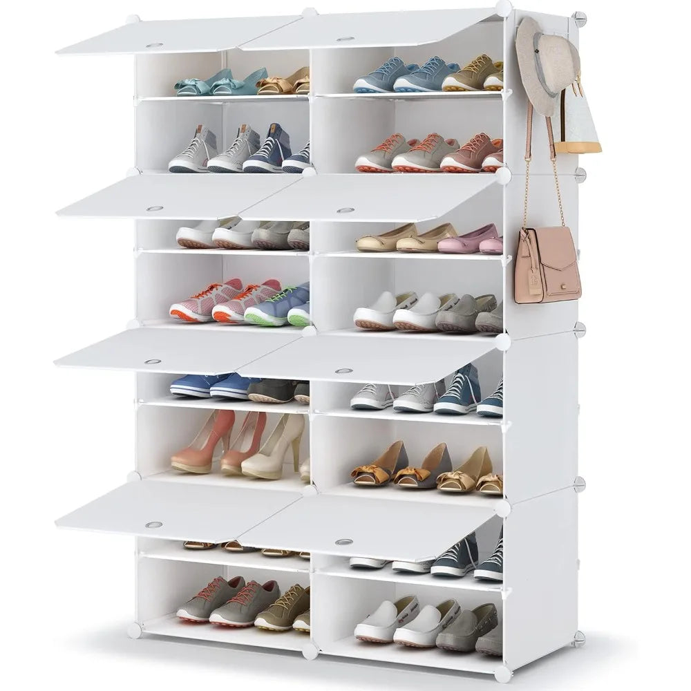 8 Tier Shoe Rack Storage Organizer for 32 Pairs Closet Entryway