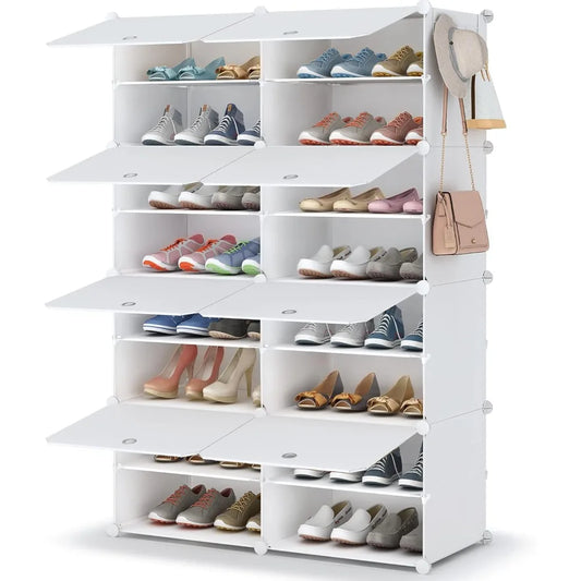 8 Tier Shoe Rack Storage Organizer for 32 Pairs Closet Entryway