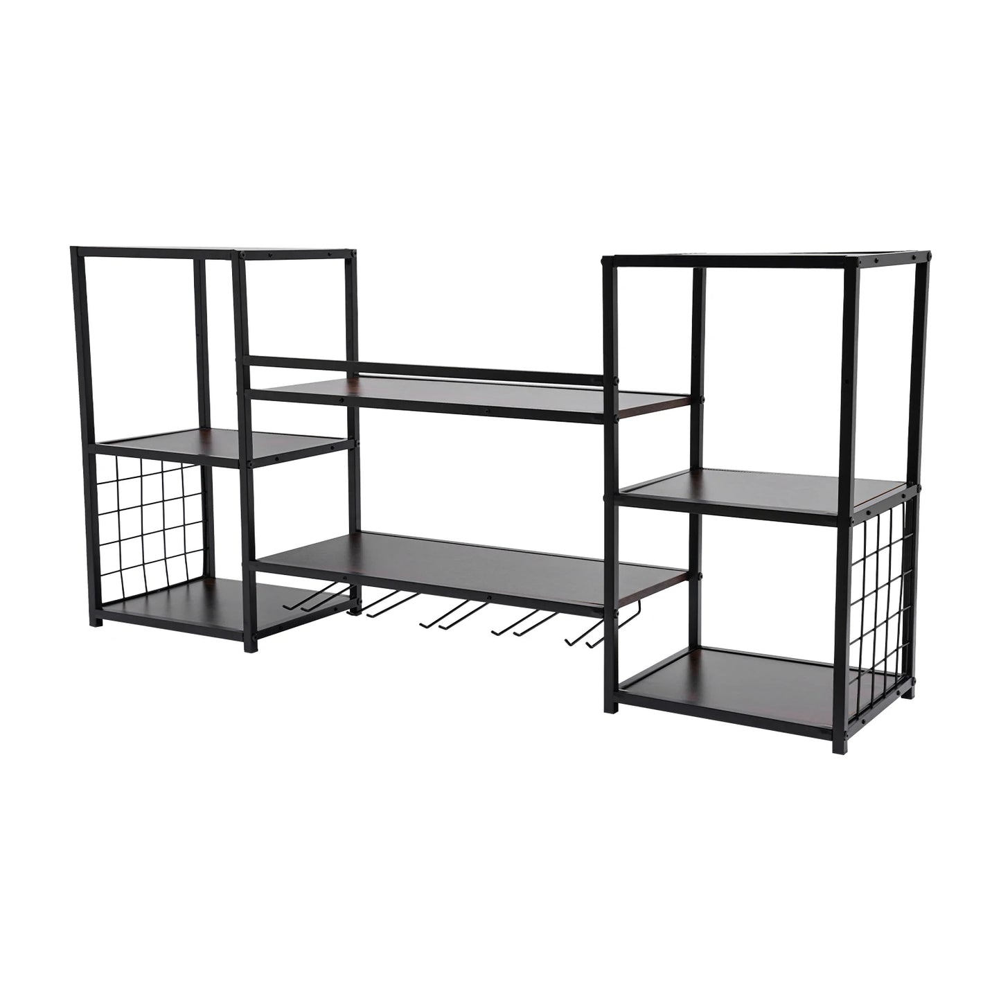 Durable MDF Iron Wine Rack 5 Shelves Stylish Storage Solution