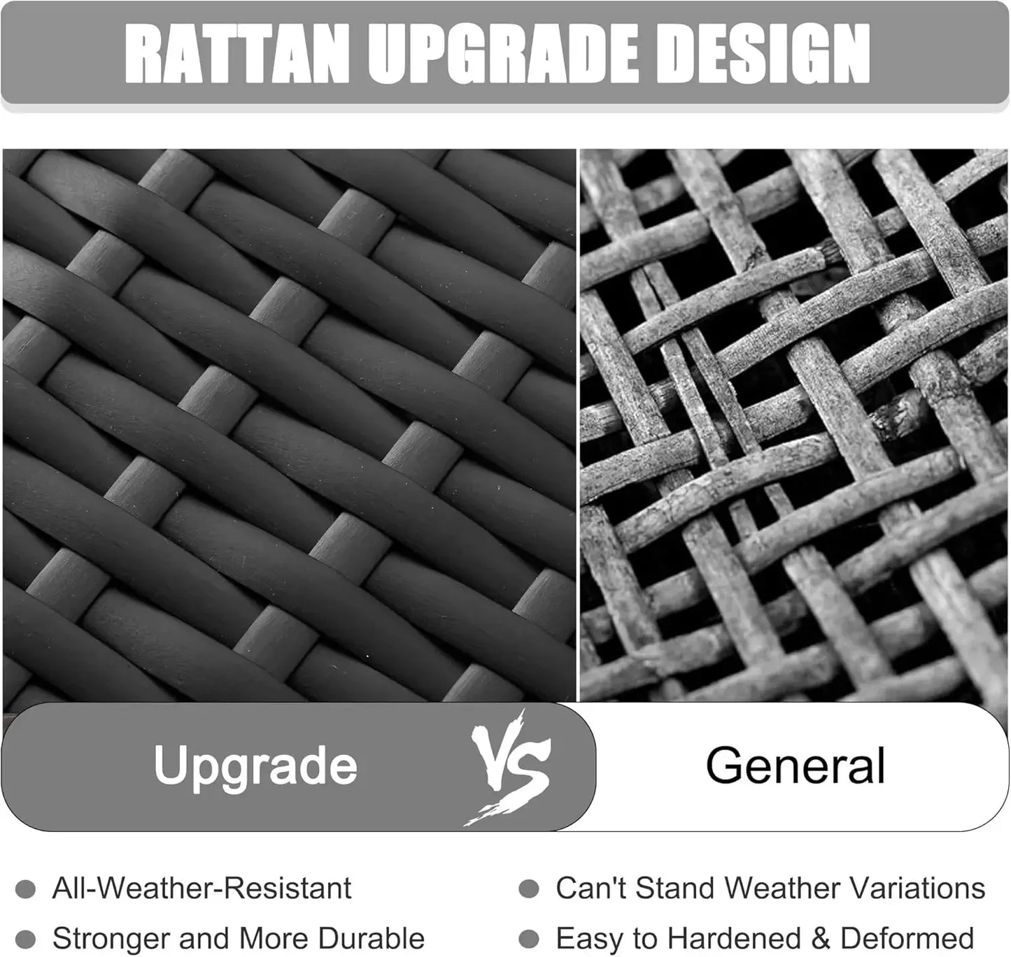 15 Piece Patio Furniture Set with Fire Pit Table Outdoor Sofa Set