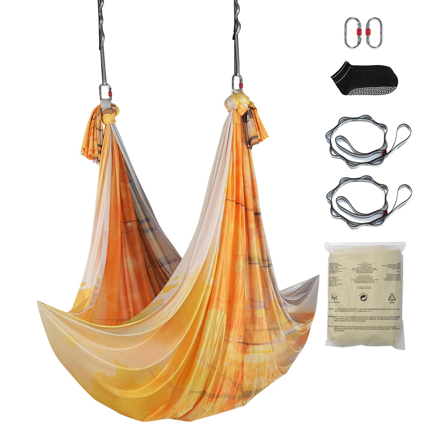 Ljustra Aerial Yoga Hammock Swing 5.5 Yards Full Rigging Hardware Fitness