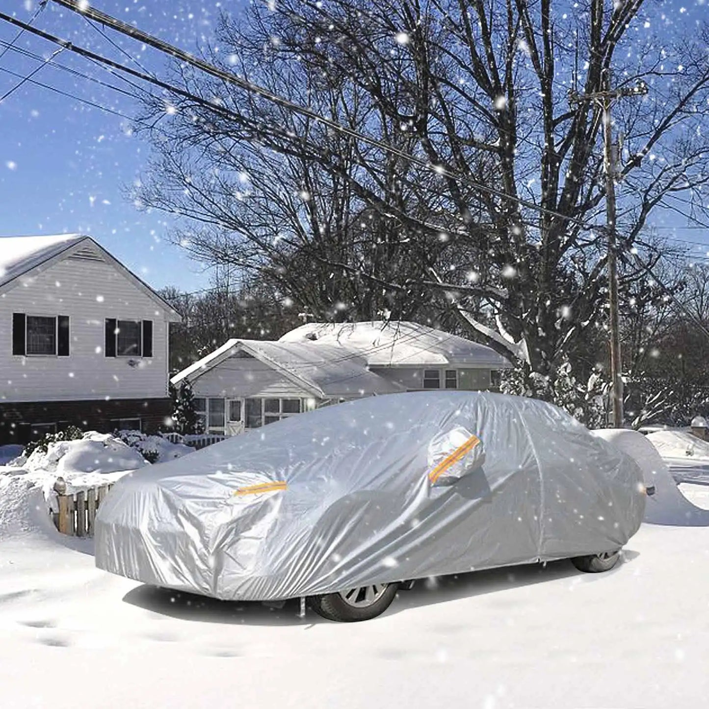 Ljustra Car Cover Outdoor Sun Protection UV Dust Heat Insulation 4 Seasons