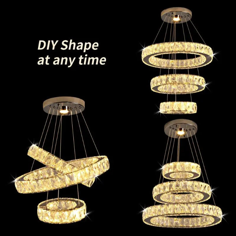Ljustra Crystal Chandeliers Nordic Pendant Lamp Decorative Ceiling Light