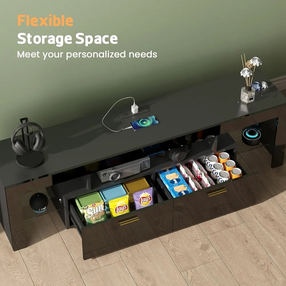 Ljustra TV Stand with Mount for 75 inch LED TVs Modern Entertainment Center