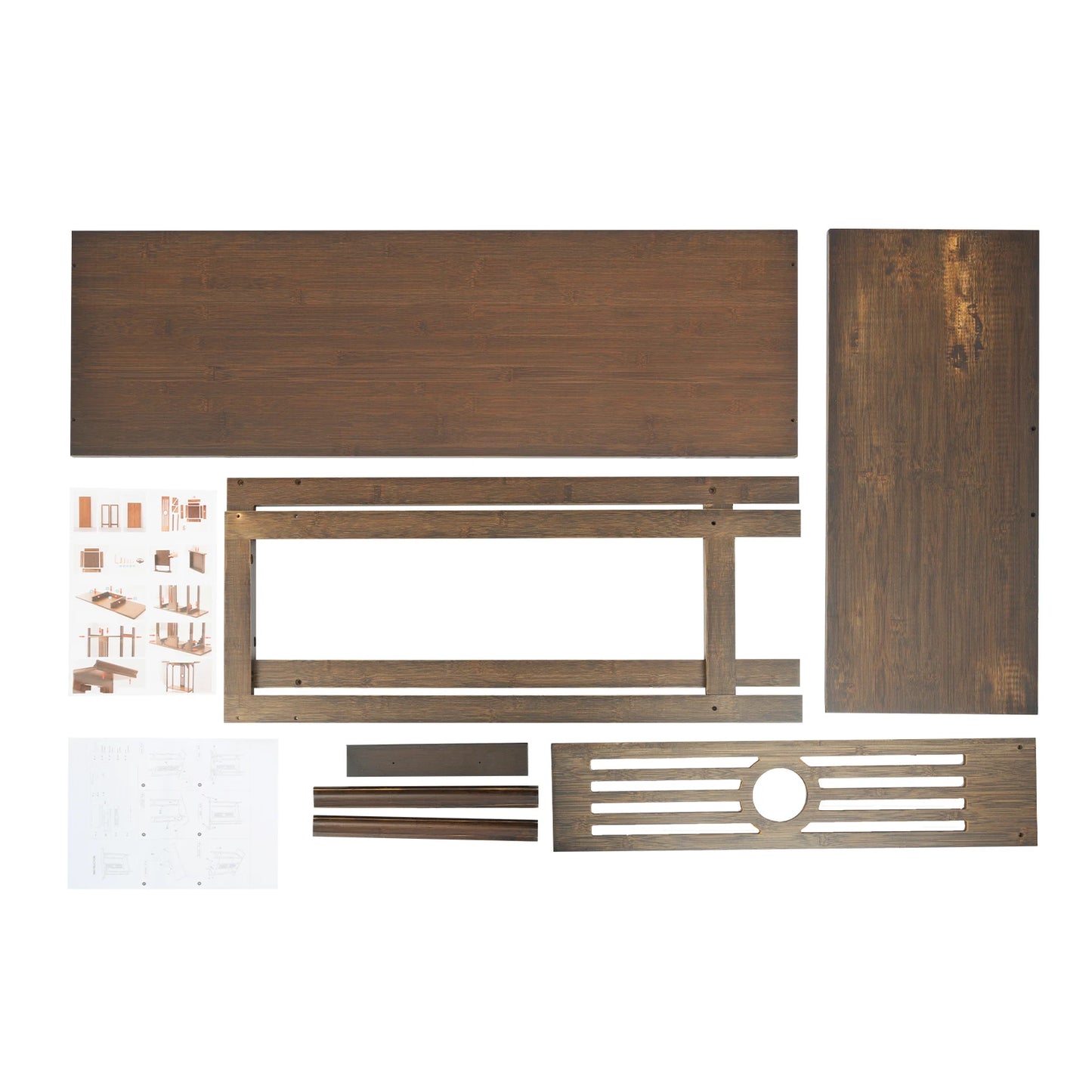 Ljustra 102cm Bamboo Entryway Table Modern Console for Home Decor