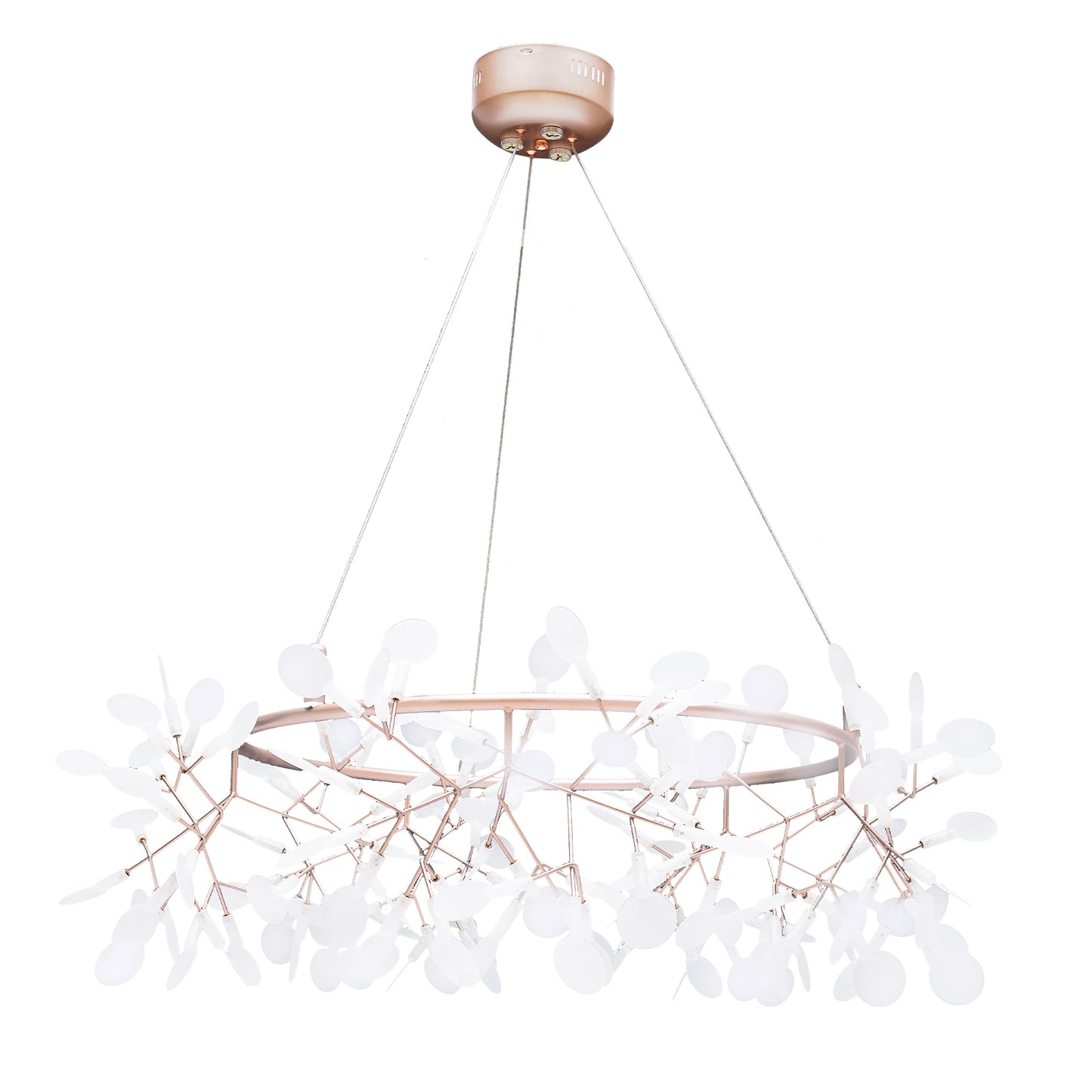 Modern Ceiling Chandelier 40W LED Light Rose Gold for Dining Living Room
