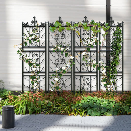 71 Inch Garden Trellis Outdoor Tall Metal Fence Lattice Panel Decor