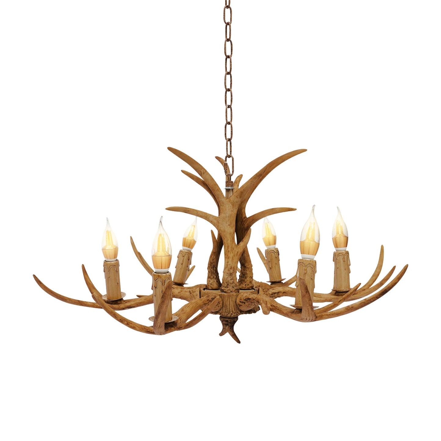 Retro Antler Chandelier Pendant Lamp for Restaurant Dining Space