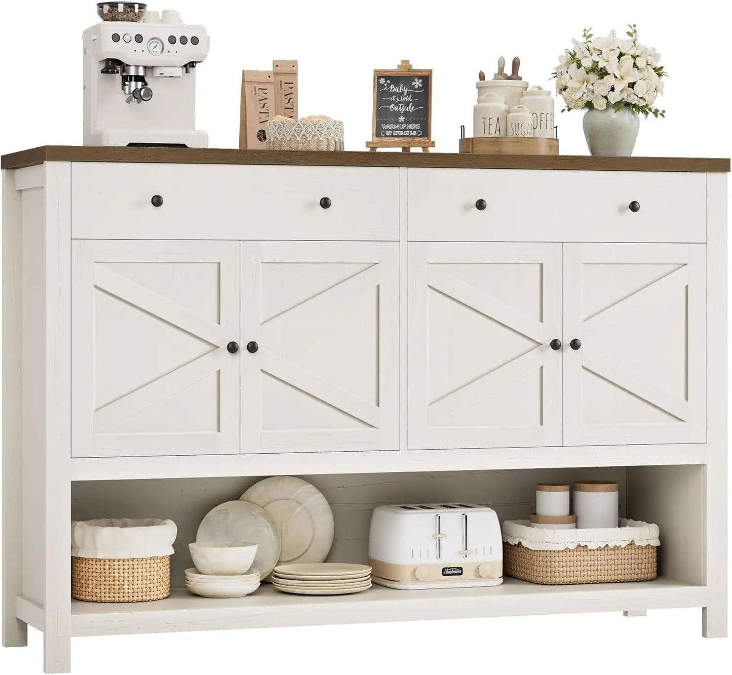 55 Inch Buffet Sideboard Storage Cabinet Kitchen Living Room Bar