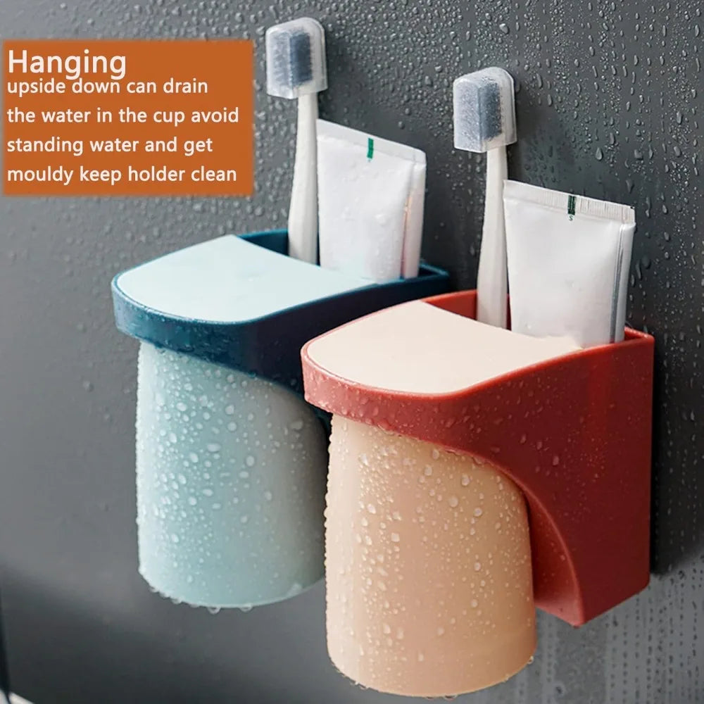 Magnetic Toothbrush Holder Wall Mounted Space Saving Bathroom Organizer