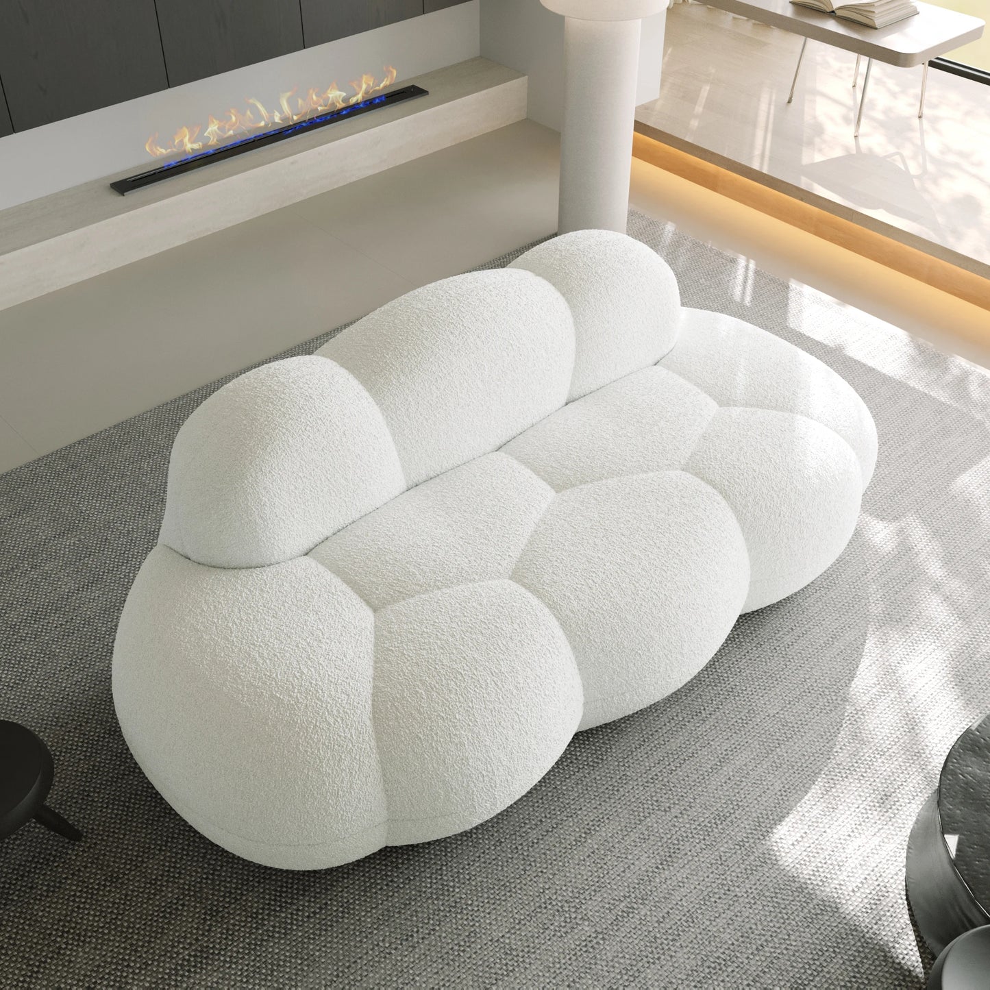 Ljustra Modern Cloud Shaped Sofa Comfy Upholstered Couch for Living Room