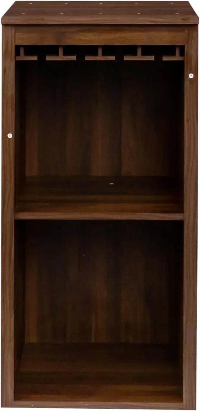 Modular Wine Bar Cabinet Kitchen Hutch Storage Cabinet with Open Shelves