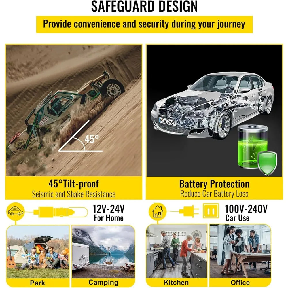 Portable 12 Volt Mini Car Refrigerator 16 Qt with App Control