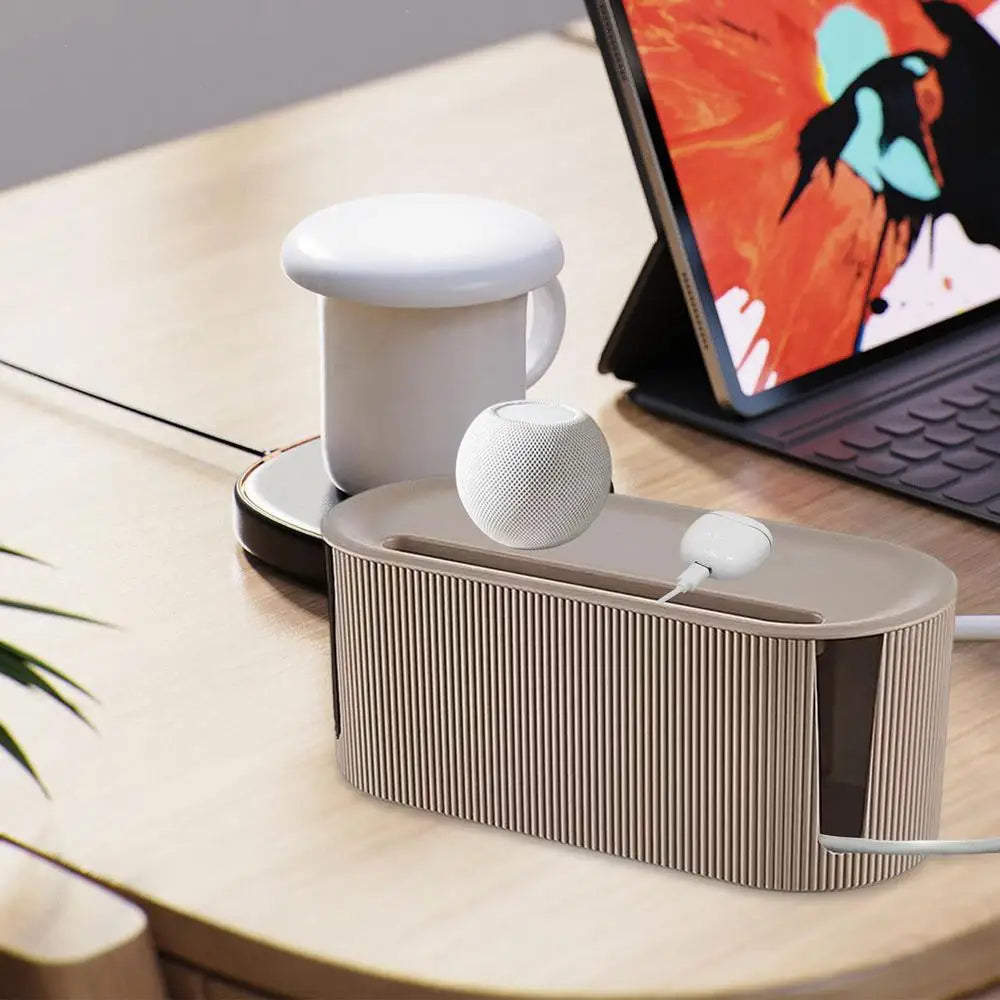 Ljustra Cable Management Box Plug Board Storage Organizer for Home Office