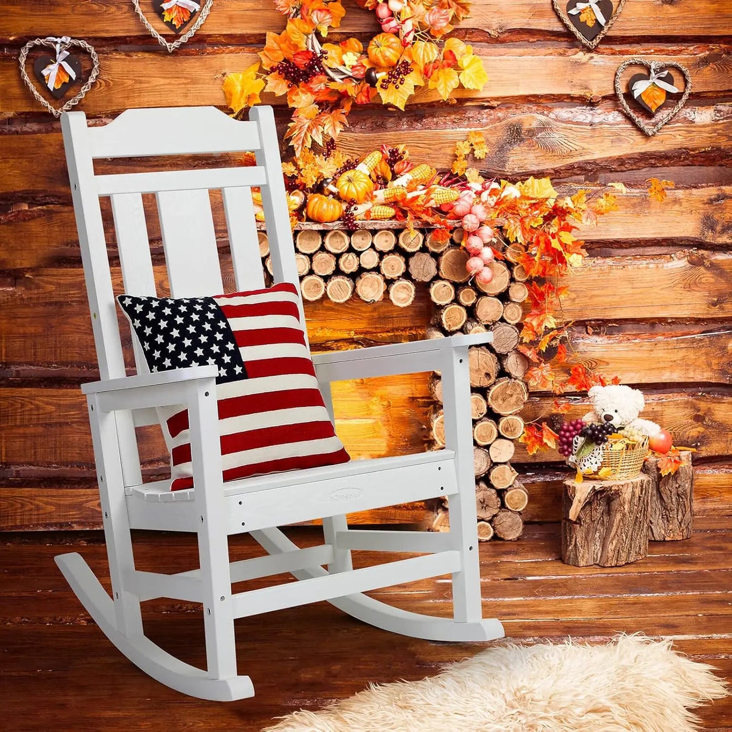 Outdoor Rocking Chairs Set of 2 All-Weather Patio Rocker Chair