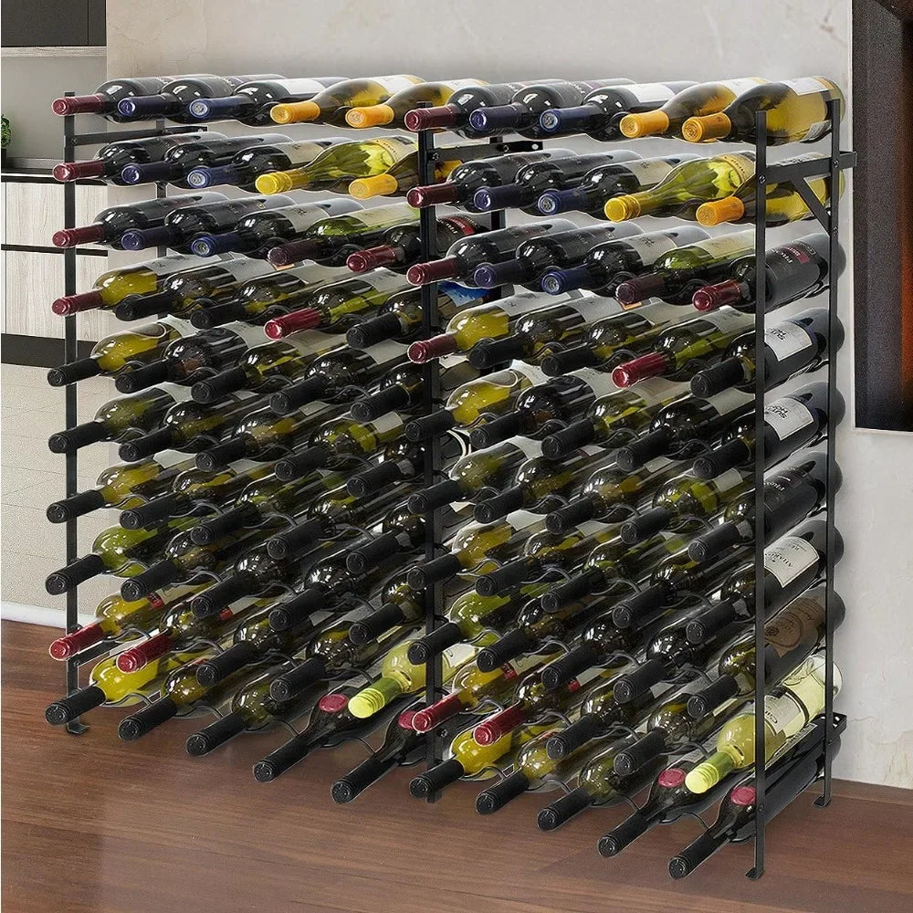 Freestanding Wine Rack Modern Bottle Holder Storage for Home Bar