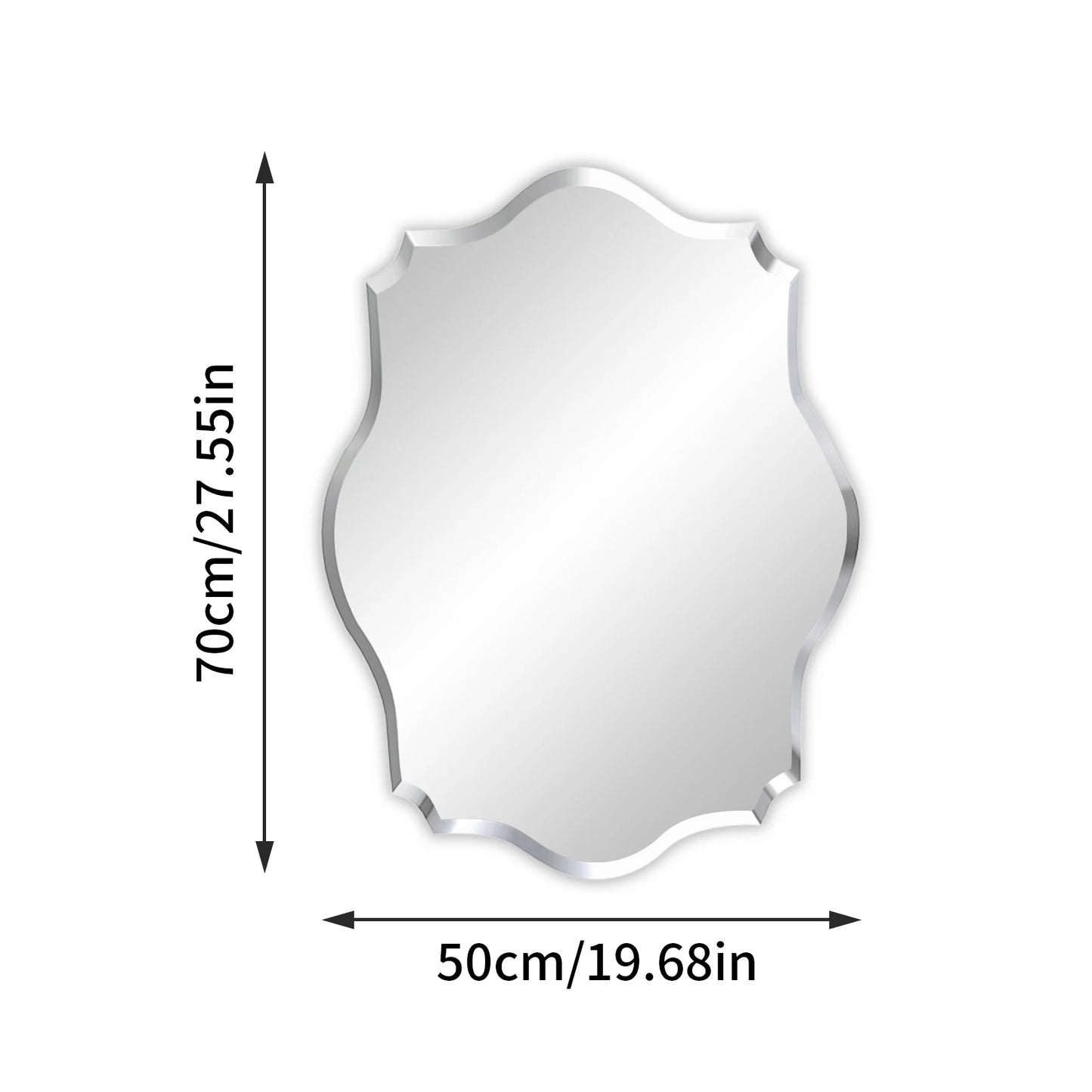 Ljustra Wisfor Wall Mirror Frameless Beveled Edge Modern Design 60cm 80cm