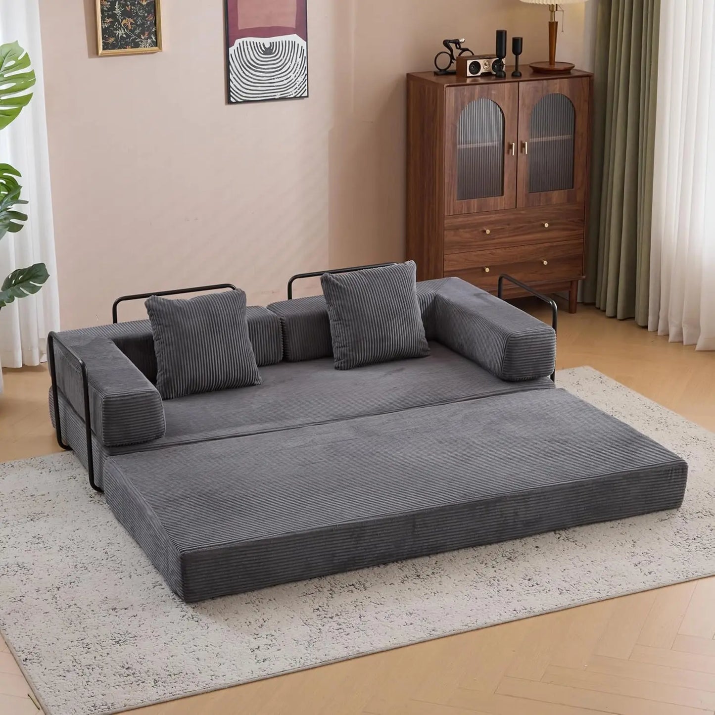 Ljustra Convertible Sleeper Sofa Bed Folding Couch Lounge Bed