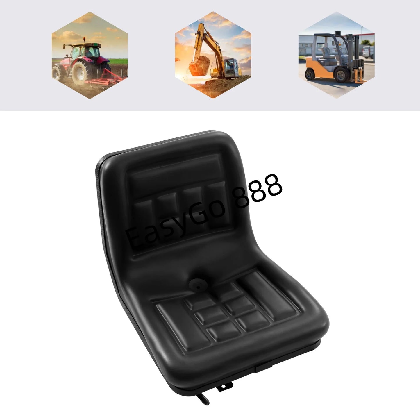 Universal Lawn Tractor Replacement Seat Compact High Back Mower Seat