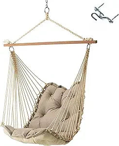 Luxe Indigo Sunbrella Tufted Single Swing Indoor Outdoor 300 LB Capacity