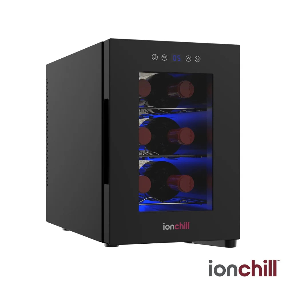 2 Pack Mini Wine Cooler Countertop Fridge 6 Bottle Smart Temperature Control