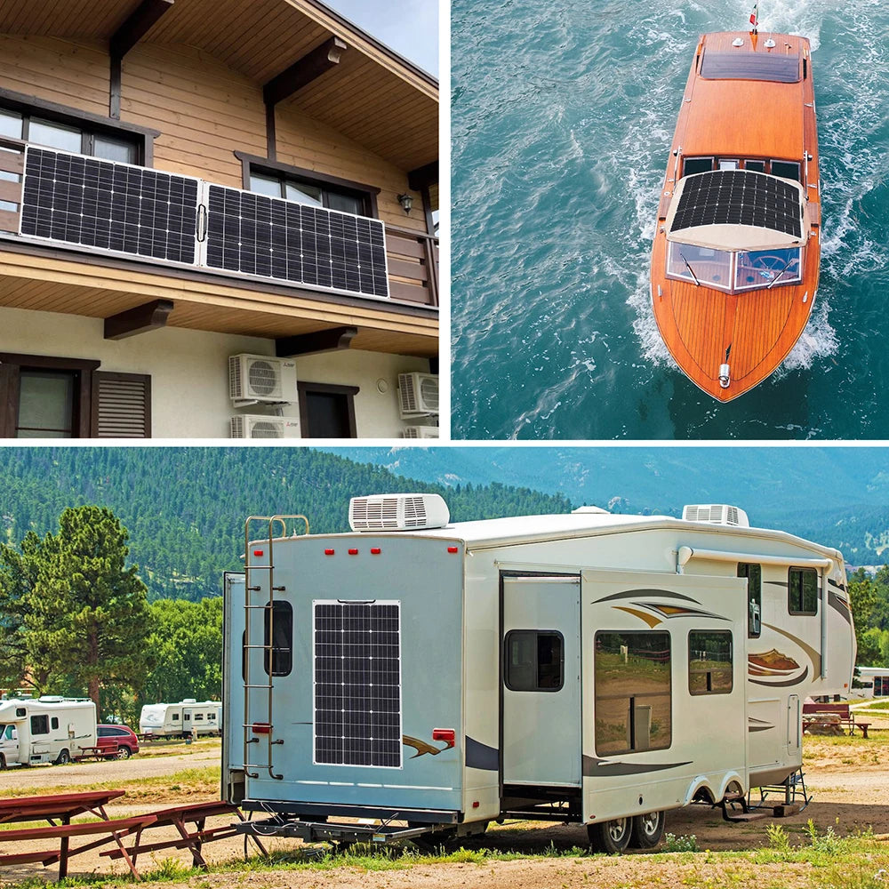 Ljustra Flexible Solar Panel 100W 150W 200W 300W for Camping Home Car