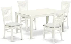 Ljustra 7 Piece Dining Table Set Rectangular Wooden Table 6 Chairs