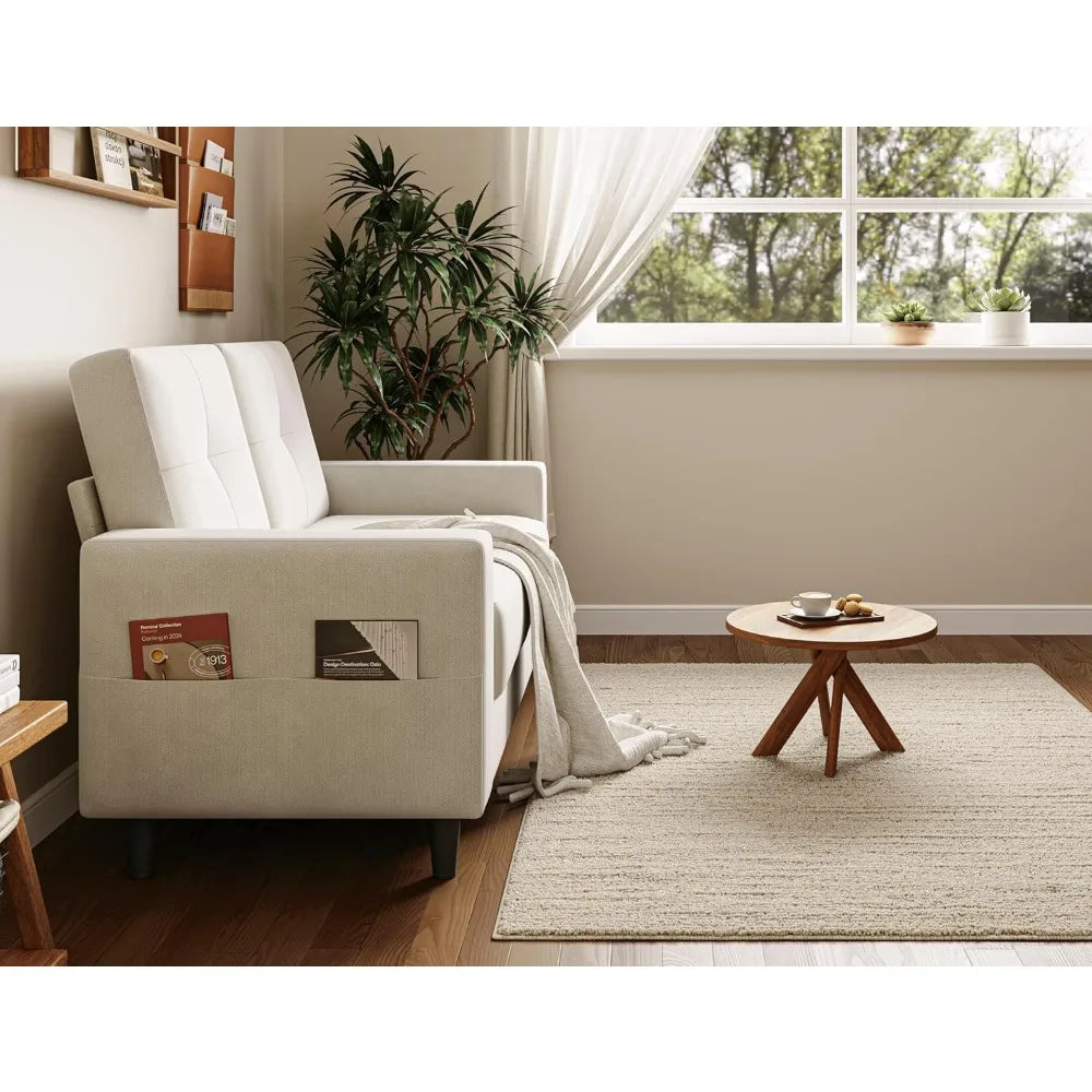 Ljustra Loveseat Sofa Small Spaces 53 Inch Compact Couch