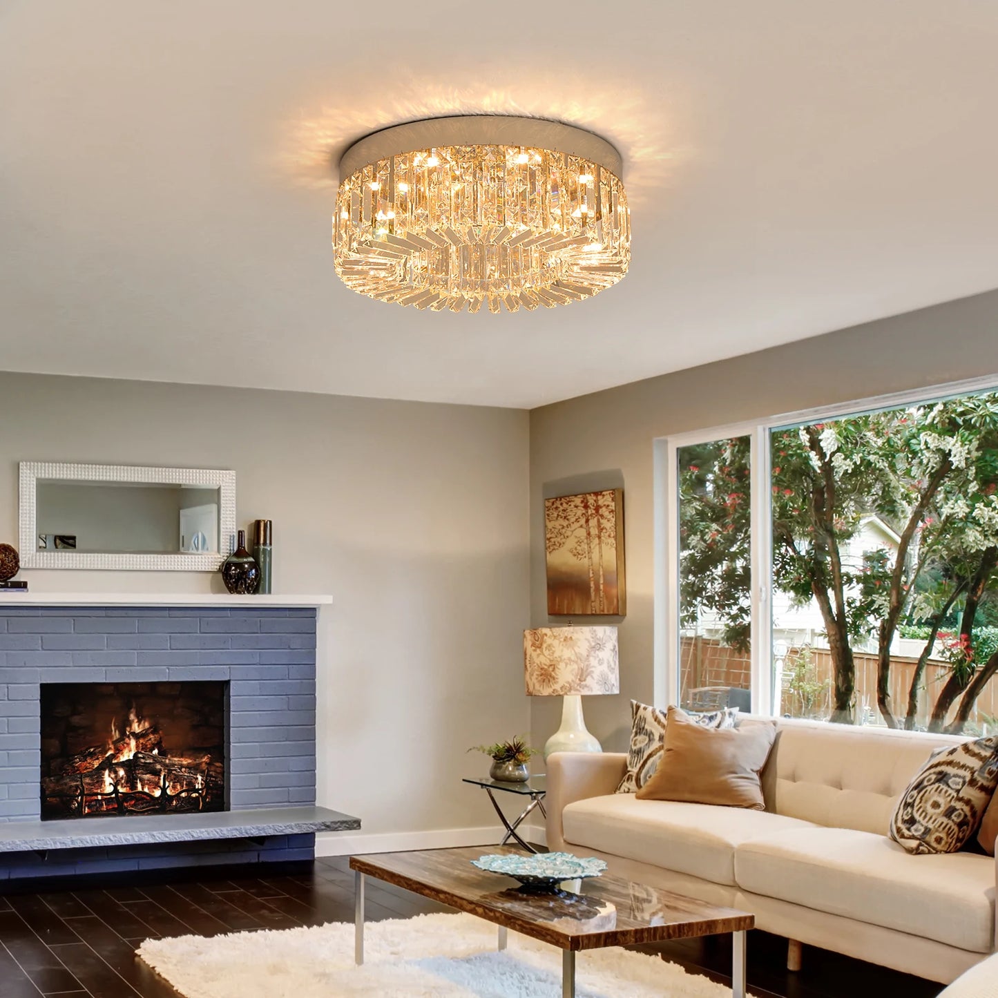 Luxury Crystal Ceiling Lamp Modern Chandelier Nordic Home Decor LED