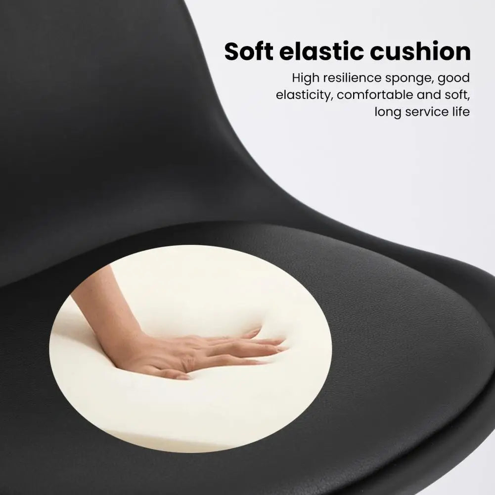 Modern Armless Kitchen Island Stool Set of 2 Adjustable Faux Leather