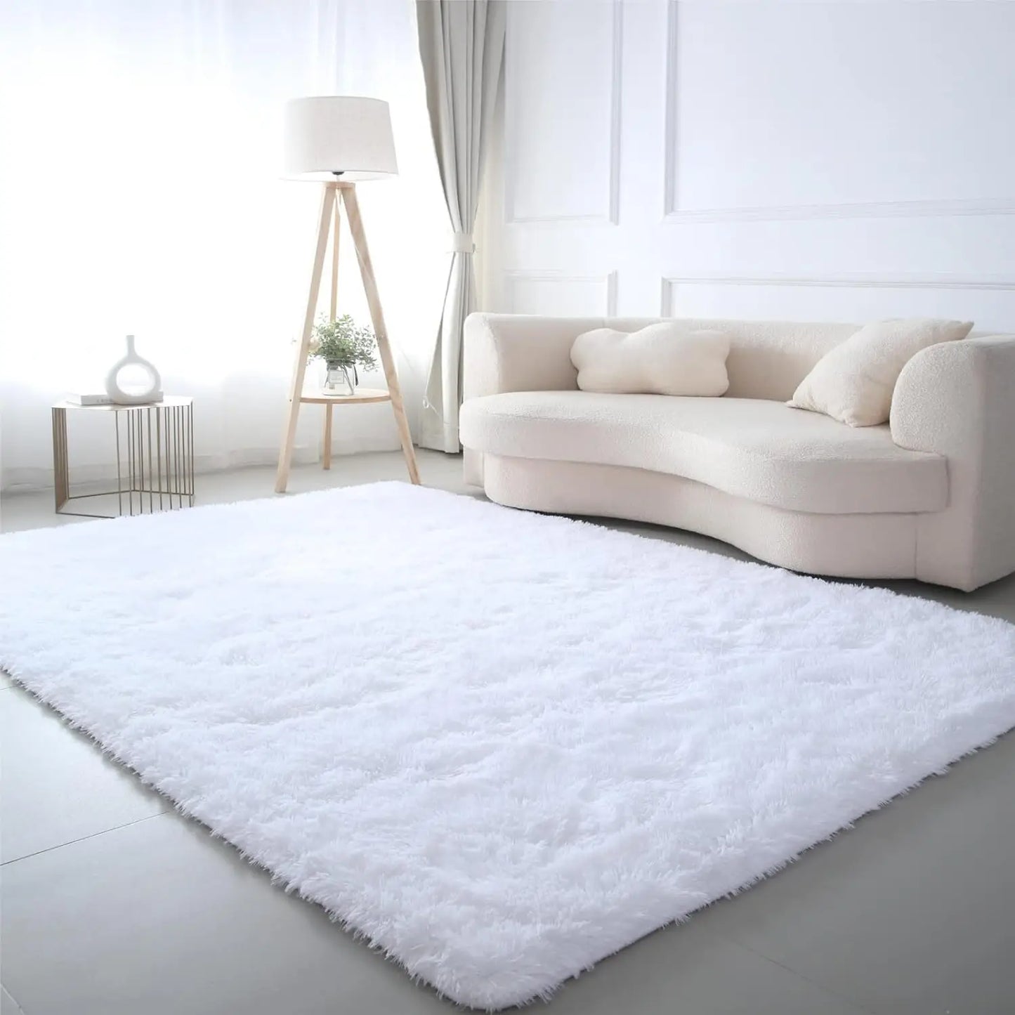 Fluffy Area Rugs for Bedroom Living Room Soft Fuzzy Non Slip Carpet