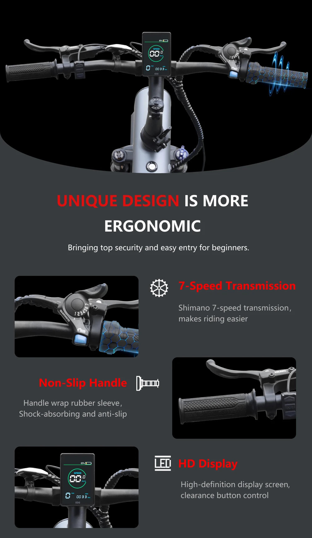 HX Q3 2000W Electric Bike 48V 20AH Off-Road Adult E-Bike 20 Inch