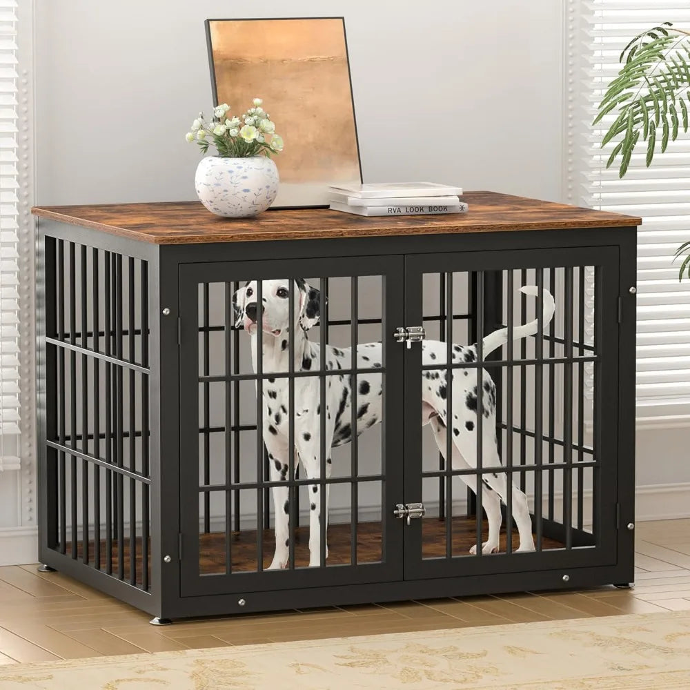 42 Inch Heavy Duty Dog Crate Furniture for Large Medium Dogs End Table