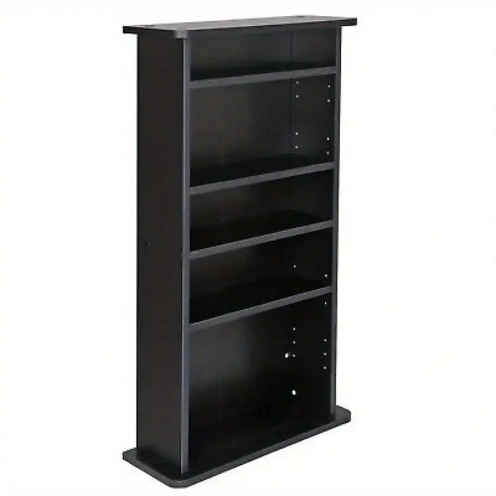Media Storage Cabinet Organizer for DVDs Games Movies Adjustable Shelves