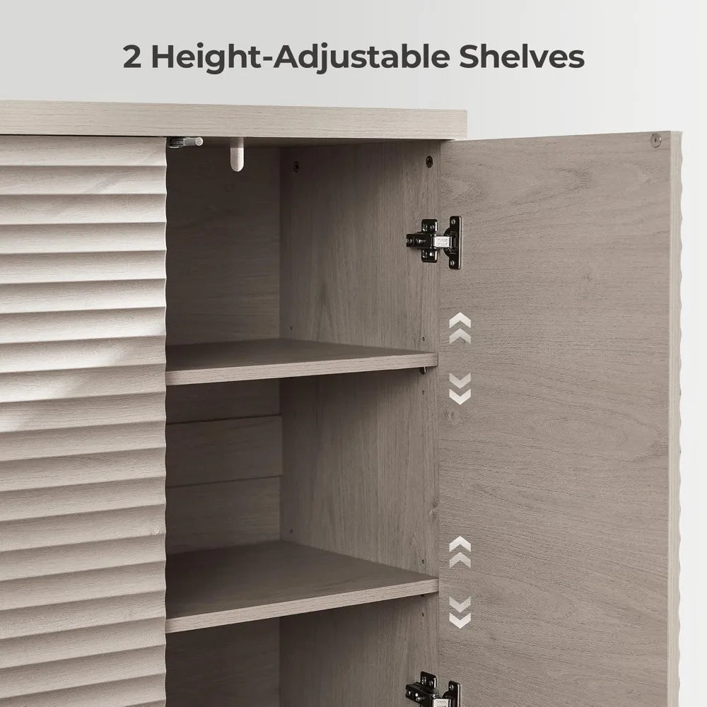 Buffet Cabinet Storage Accent Sideboard Modern Credenza Media Console