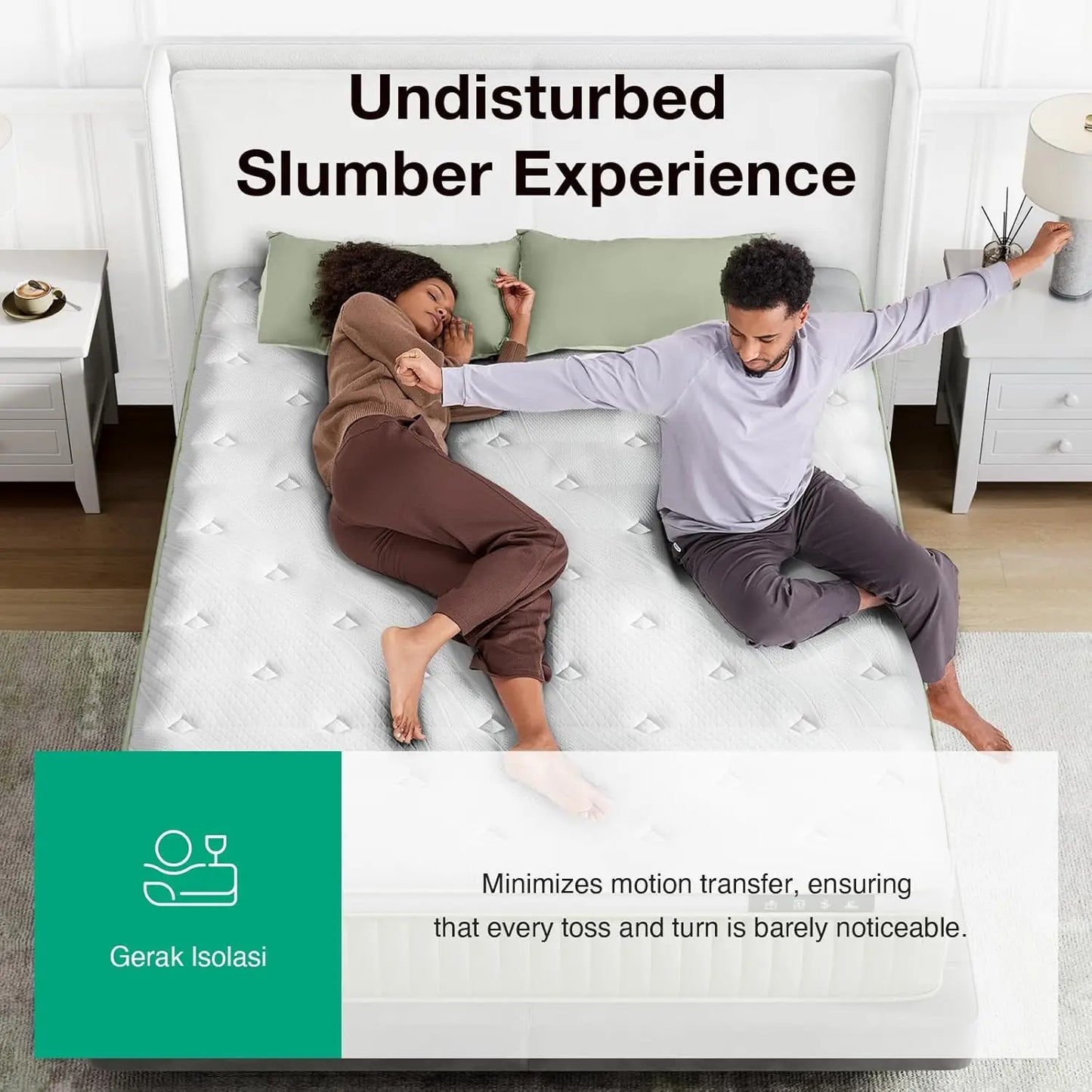 Ljustra 12 Inch King Size Hybrid Mattress in a Box for Comfort Sleep