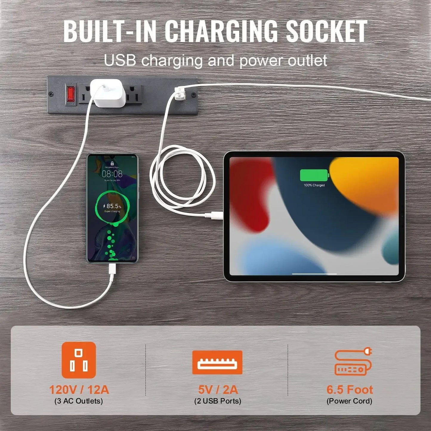 47 Inch Industrial Bar Cabinet Sideboard Buffet Freestanding Wine Rack