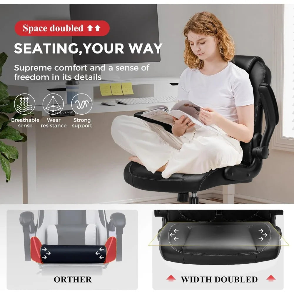 Ergonomic Office Gaming Chair with Lumbar Support Adjustable Height