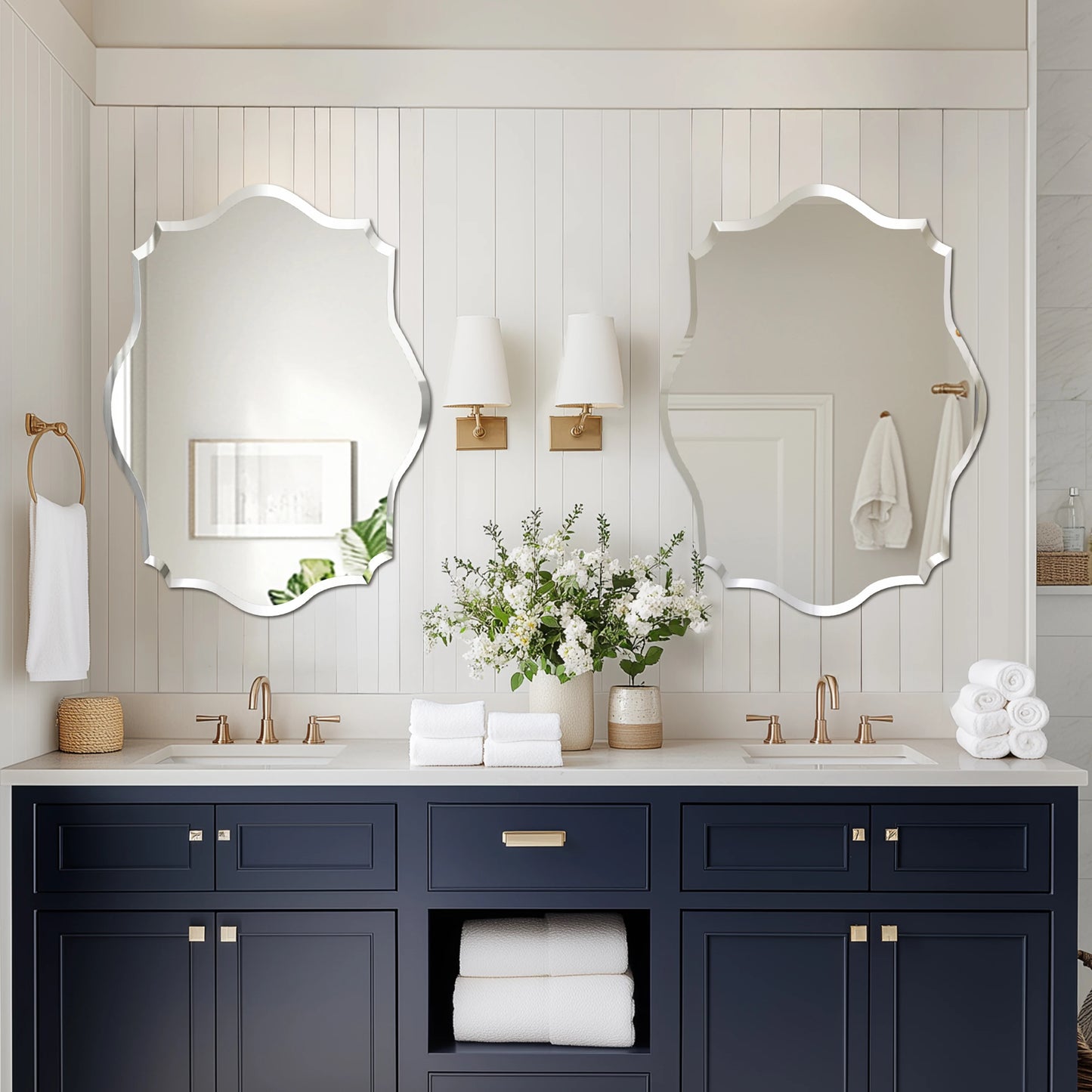 Ljustra Wisfor Wall Mirror Frameless Beveled Edge Modern Design 60cm 80cm